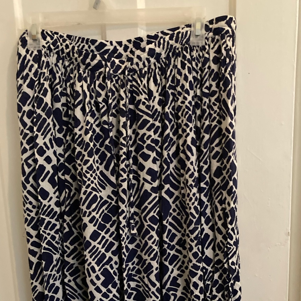 Swingy skirt in blue and white from Orvis